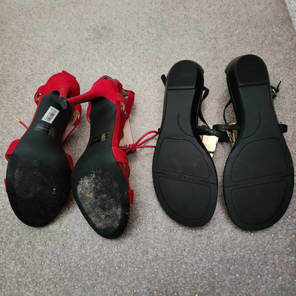 Qupid Heels Red and Black and Gold Nine West Bundle - Picture 2 of 15